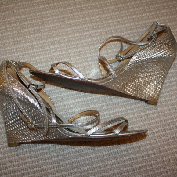 Badgley Mischka Melaney II Silver Wedges - Picture 4 of 6